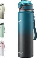 Enerbone 32 oz Insulated Water Bottle, Stainless Steel Bottle with Carrying Strap, Double-Wall Vacuum Insulation Design, Leakproof Sports Bottle with Straw, Keep Drinks Cold or Hot for Hours