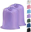 Polecasa Heavy Duty Large Laundry Bag with 130gsm Tear Resistant Fabric and Handles, Easy to Carry Durable Dirty Clothes Drawstring Bag, Perfect for College Dorm, Travel, 2 Pack 28”x36”,Purple by TinyTreasures Baby Boutique