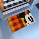 Gertmenian Disney Mouse Doormat Rug Front Door Coir Mat Welcome Home Indoor Outdoor Entryway Carpet, 2-Pack 20x34, Retro Mickey Hello Fall/Plaid by CozyNest Decor