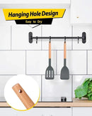 Pack of 2 Silicone Cooking Spatula, Heat Resistant Solid Turner, Non Stick Slotted Spatulas with Wooden Short Handle,Ideal Wood Kitchen Utensils Set for Frying, Baking, Flipping, Turning by CozyNest Decor