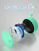 INSMY C12 IPX7 Waterproof Shower Bluetooth Speaker, Portable Small Speaker, Speakers Bluetooth Wireless Loud Clear Sound Support TF Card Suction Cup for Outdoor Kayak Canoe Beach Gift (Mint) by TinyTreasures Baby Boutique