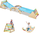 9-in-1 Climbing Triangle Set with Detachable Wooden Climbing Arch for Rocking Horse and Climbing, Indoor Triangle Jungle Playground Gym for Toddlers by TinyTreasures Baby Boutique
