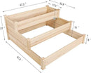 Yaheetech 3 Tier 47 x 47 x 22in Raised Garden Bed Horticulture Outdoor Elevated Flower Box Tiered Garden Bed Wooden Vegetables Growing Planter for Backyard/Patio/Gardener by GreenHaven Gardens