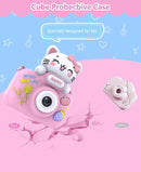 Video Kids Camcocrder, Kids Boys Digital Toddler Camera for 3 4 5 6 7 8 Years Old Birthday Gifts, 1080P Video Camera with Cute Protective Cover & 16GB TF Card, Pink by TinyTreasures Baby Boutique