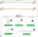 LED Grow Light Strips, Grow Lights for Indoor Plants Full Spectrum 3000K, 96 LEDs Plant Light with 3/9/12H Timer, 10 Dimmable Levels for Seedling Succulent, 2 Head 13 Inches by GreenHaven Gardens