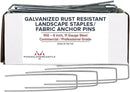 Pinnacle Mercantile USA Made 100 Pack Garden Landscape Staples Weed Barrier Fabric Stakes Galvanized 6 inch Pins Anti Rust Sod Staple 11 Gauge Steel by CozyNest Decor