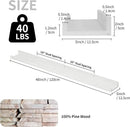 SAUMONIERES Picture Ledge Shelf Floating Book Shelves Set of 2 Wall Mounted Solid Wood for Bedroom Bathroom Living Room Kitchen, 48 Inch White by CozyNest Decor