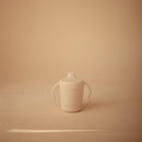 mushie Trainer Sippy Cup | Made in Denmark | Leak Resistant Twist-Off Lid & Handles | Plastic |6 Months + (Ivory) by TinyTreasures Baby Boutique