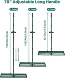 Lawn Leveling Rake 33x10'', Yard Leveling Rake with 78'' Back-Saving Adjustable Handle, Stainless Steel Lawn Leveler Tool for Garden, Backyard, Farm, Golf Course by GreenHaven Gardens