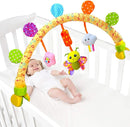 Caterbee Travel Arch Bassinet Toys for Infant & Toddlers, Baby Crib Stroller Accessory & Pram Activity Bar Toy for Senses and Motor Skills Development Indoor and Outdoor by TinyTreasures Baby Boutique