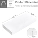 QEEIG Floating Shelves for Wall Bathroom Shelf Bedroom Kitchen Living Room Hanging Book Shelves Small Farmhouse Decor 16 inch Set of 3, White (015-W3) by CozyNest Decor