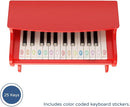 ZIPPY Kids Piano Keyboard, 25 Keys Digital Piano for Kids, Mini Music Educational Instrument Toy, Wood Toy for Toddlers Girls Boys (Red) by TinyTreasures Baby Boutique