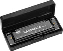 UPINS Harmonica, 4PCS Key of C 10 Hole 10 Tones Titanium Color Harmonica with Case for Beginner(Black) by TinyTreasures Baby Boutique