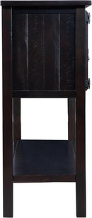Solid Wood Farmhouse Console Table,Sofa Table with Storage Drawers and Shelves,Entryway Table for Entry Hallway Foyer Sofa Side Table,Fully Assembled(48" Espresso) by CozyNest Decor