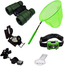 Kids Outdoor Adventure Set :Educational Children’s Toys Binoculars, LED Headlamp Flashlight, Compass, Magnifying Glass Whistle Butterfly Net & Backpack(Camo Color) for Boys by TinyTreasures Baby Boutique