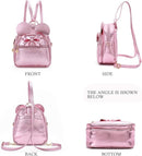 KL928 Girls Bowknot Polka Dot Cute Mini Backpack Small Daypacks Convertible Shoulder Bag Purse for Women by TinyTreasures Baby Boutique