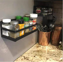 Magnetic Spice Rack Holder Paper Towel Holder with Hook for Refrigerator Fridge Organizer for Kitchen, Space Saver Container for Kitchen/Apartment, Drill Free, Black，3 Packs by CozyNest Decor