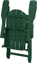 Westin Outdoors Laguna WO Home Furniture Adirondack Chair 4 PC Set Classic Outdoor Patio Folding Chair for Bon Fire Pit Lawn Backyard Beach Plastic Weather-Resistant (Dark Green) by GreenHaven Gardens