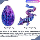 3D Printed 12” Articulated Crystal Dragon Inside 5.1” Egg – Fantasy Collectible, Fidget Toy & Stocking Easter Basket Stuffers for Home & Office Decor (Laser Purple) by CozyNest Decor