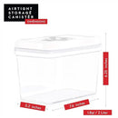 DWËLLZA KITCHEN Airtight Food Storage Containers - Pantry Snacks Kitchen Container, Baking Supplies, 4LB Sugar & Flour Canister - 4 Pc Set All Same Size - Clear Plastic BPA-Free - Keeps Fresh & Dry by CozyNest Decor