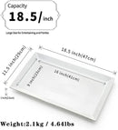 MIECOO Large Serving Platter, 18.5" x 11.5" White Serving Tray, Rectangular Porcelain Plate for Party, Wedding, Birthday, Entertaining, Food, Appetizer, Fruit, Sushi, Dessert by CozyNest Decor