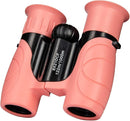 Pink Binoculars for Kids Ages 4-12, Durable & Lightweight Outdoor Telescope for Girls, Educational STEM Toy with Clear Vision, Adjustable Focus, Carry Bag (Perfect for Bird Watching, Camping, Travel) by TinyTreasures Baby Boutique