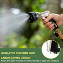 FANHAO Heavy Duty Garden Hose Nozzle, 100% Metal Water Nozzle with 8 Adjustable Spray Patterns, High Pressure Hose Sprayer with Non-Slip Grip for Watering Plants & Lawns, Washing Cars & Pets -Silver by GreenHaven Gardens