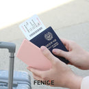 Fenice Classic Passport Cover Holder Wallet Case for Travel Essential RFID Blocking Vegan Leather Waterproof (SAND) by TinyTreasures Baby Boutique