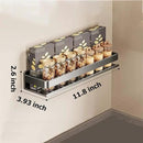 Spice Rack wall mounted 2 Pack,Suction Cups Spice Organizer for Cabinet,Large Capacity Metal Spice Shelf for Kitchen Cabinet, Pantry Doors, Bathroom, Shower, Home Decor(11.8 inch) by CozyNest Decor