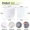 QCQHDU 2 Pack Orchid Pots with Holes for Repotting, Double-Layer and Self Watering Orchid Pot with Good Air Circulation by GreenHaven Gardens
