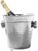 Personalization Universe Hampton Collection Custom Engraved Wine Chiller and Ice Bucket - Stainless Steel Ice Tub, Hand-Hammered Detail, Rolled Edges, Perfect for Wine, Champagne, and Beverage Cooling by CozyNest Decor