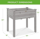 Best Choice Products 34x18x30in Raised Garden Bed, Elevated Wood Planter Box Stand for Kids, Backyard, Patio, Balcony w/Bed Liner, 150lb Capacity - Gray by GreenHaven Gardens