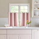 MIULEE Short Curtains for Windows - Baby Pink Blackout Half Window Curtains Thermal Insulated Privacy Drapes for Kitchen Bedroom Bathroom Grommet Top Small Basement Tiers W40 x L36 Inch 2 Panels by TinyTreasures Baby Boutique