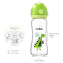 YOHKOH Natural Glass Baby Bottle with Natural Response Nipple, Newborn Anti-Colic Baby Bottles, Wide Neck Mushroom Cap Baby Bottle, Clear (8.8ounce (Pack of 4), Multicolour2) by TinyTreasures Baby Boutique