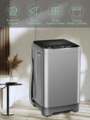 25 lbs Full Automatic Washing Machine with LED Display Compact Washing Machine with Drain Dump, 10 Wash Programs and 8 Water Levels Ideal for Dorms, Apartments, RV, Grey by CozyNest Decor