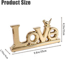Gold Love Sign Statue - Personalized Home Decor, Bird Sculpture for Living Room, Bedroom, Desktop & Cabinets by CozyNest Decor