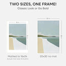 Homeforia White 20 x 30 Frame, High End Oak 20 x 30 White Wood Poster Frames with Mat 16 by 24 Photo, 20x30 Wooden Picture Frame Matted to 16x24, 30x20 Large Frames, Tempered Glass, Wall Kit, Set of 1 by CozyNest Decor