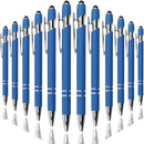Ballpoint Pen with Stylus Tip, Soft Touch Click Metal Pen, 1.0mm Medium Point, Black Ink, 12 Count(Blue) by TinyTreasures Baby Boutique