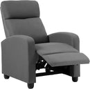 BestMassage | Recliner Chair | No Massage Function | Textile Grey | with Lumbar Support, Adjustable Push Back, Wide Armrests, Footrest & Padded Seat | Easy Assembly | for Living Room, Home Theatre by CozyNest Decor