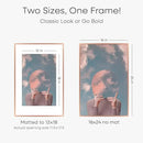Homeforia 16x24 Picture Frame Rose Gold, High End Metal 16x24 Poster Frames with Mat 12x18 inch Photo, 16 x 24 Rose Gold Frame Matted to 12 by 18 Print, 24x16 Frame, Tempered Glass, Wall Kit, Set of 1 by CozyNest Decor