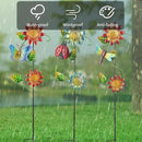 3 Pcs Sunflower＆Butterly＆Ladybug＆Dragonfly Decorative Garden Stakes,23.5 in Metal Sunflower Yard Art for Outside Decor,Spring Outdoor Decor for Mom,Women,Grandma by CozyNest Decor