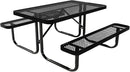 Coated Outdoor Furniture Heavy-Duty Portable Outdoor Kids Table, Expanded Metal Kids Picnic Table, Commercial-Grade Picnic Table, Made in America (4ft Rectangular, Childrens, Textured Black) by GreenHaven Gardens