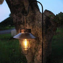 2 Pack Solar Lanterns, Outdoor Hanging Lights Metal with Shepherd Hook Warm White Edison Bulb Design for Garden and Birthday Gifts for Mom Grandma Wife ( Copper) by CozyNest Decor