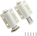 2 Pack Magnetic Touch Latch, Cabinet Push Open Catches Magnet Push Release Latches Hardware for Kitchen Cabinet Drawer Cupboard Closet Door (White) by TinyTreasures Baby Boutique