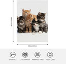 HGOD DESIGNS Cats Throw Blanket Ultra Soft Warm All Season Kittens Family Cats Decorative Fleece Blankets for Bed Chair Car Sofa Couch Bedroom 50"X60" by CozyNest Decor