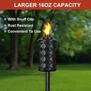 16 oz Torch Replacement Canister (4 Pack) - Outdoor Citronella Fuel Refill for Bamboo Torches with Wicks & Covers, Long-Lasting, Perfect for Patio, Luau Party, Garden Decor by GreenHaven Gardens