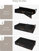 StorageWorks Large Under Bed Storage Containers with Handles and Label Holder, 2 Pack Ultra-thick Fabric Underbed Bins, Closet Organizer for Clothes, Blankets, Sweater by CozyNest Decor