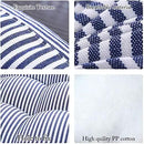 Tiita Indoor/Outdoor Cushions 22 Inch Round Striped Chair Cushions for Patio Garden Seat Cushion Pads for Home Floor Pillows Window Pad Set of 2, Blue by CozyNest Decor