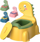 Potty Training Toilet Toddler Potty Chair Kids Boys Girls Dinosaur Animal Comfortable Potties Training Seat for Childrens Ages 1-3 Portable Baby Toilets with Lid Back Easy to Clean Potty Trainer by TinyTreasures Baby Boutique