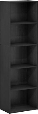 Furinno Luder Bookcase / Bookshelf / Storage Shelves, 5-Tier, Blackwood by TinyTreasures Baby Boutique